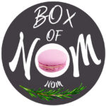 Box of Nom logo for handcrafted macarons and premium sweet treats.